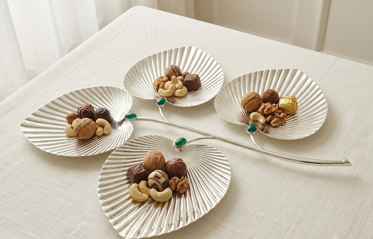Royal Emerald Leaf Platter