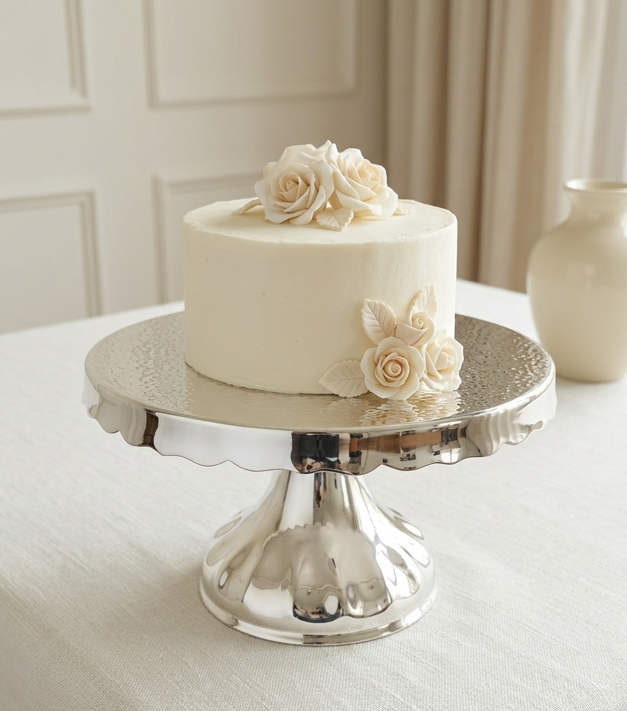 Scalloped Pedestal Cake Stand