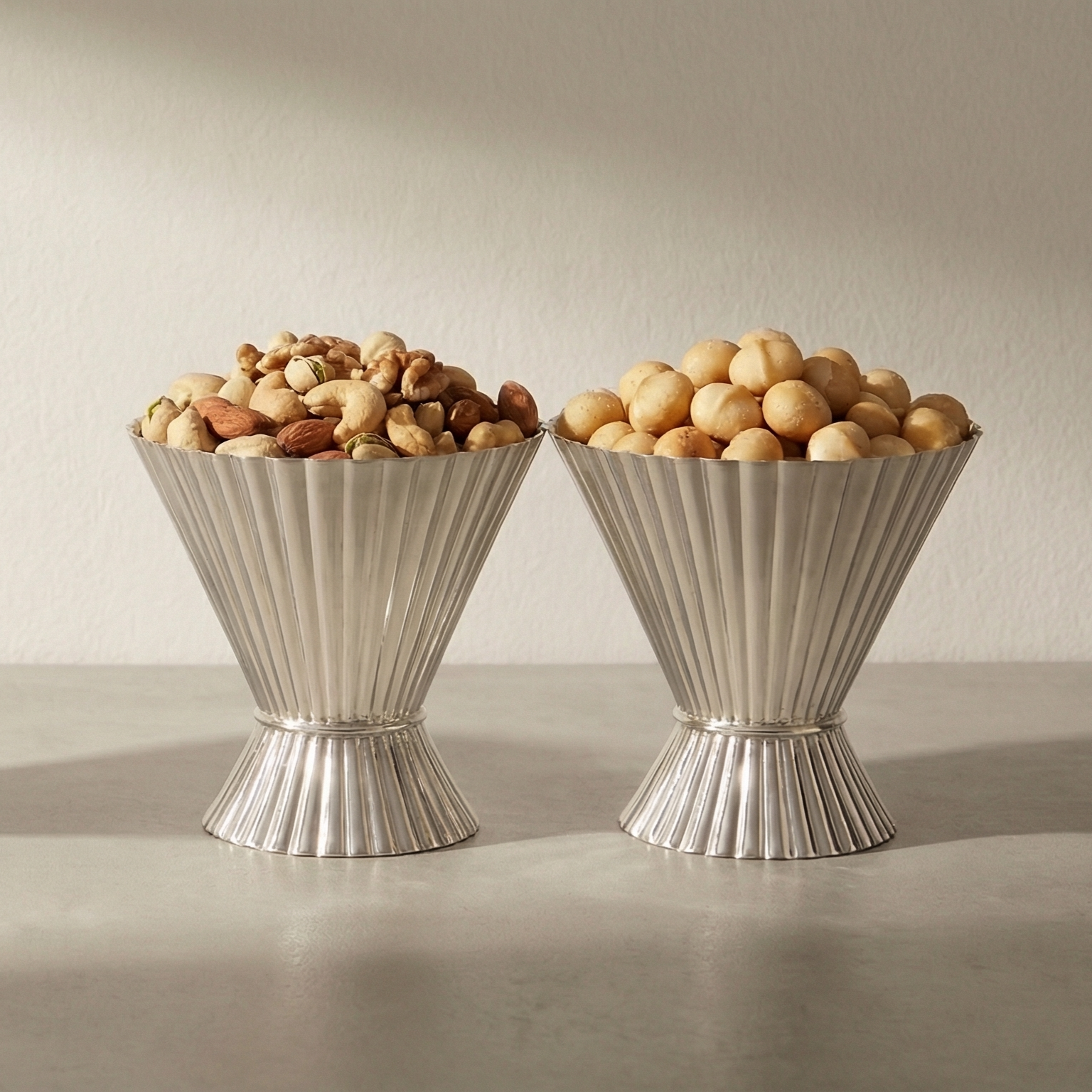 Conical Fluted Nut Bowls