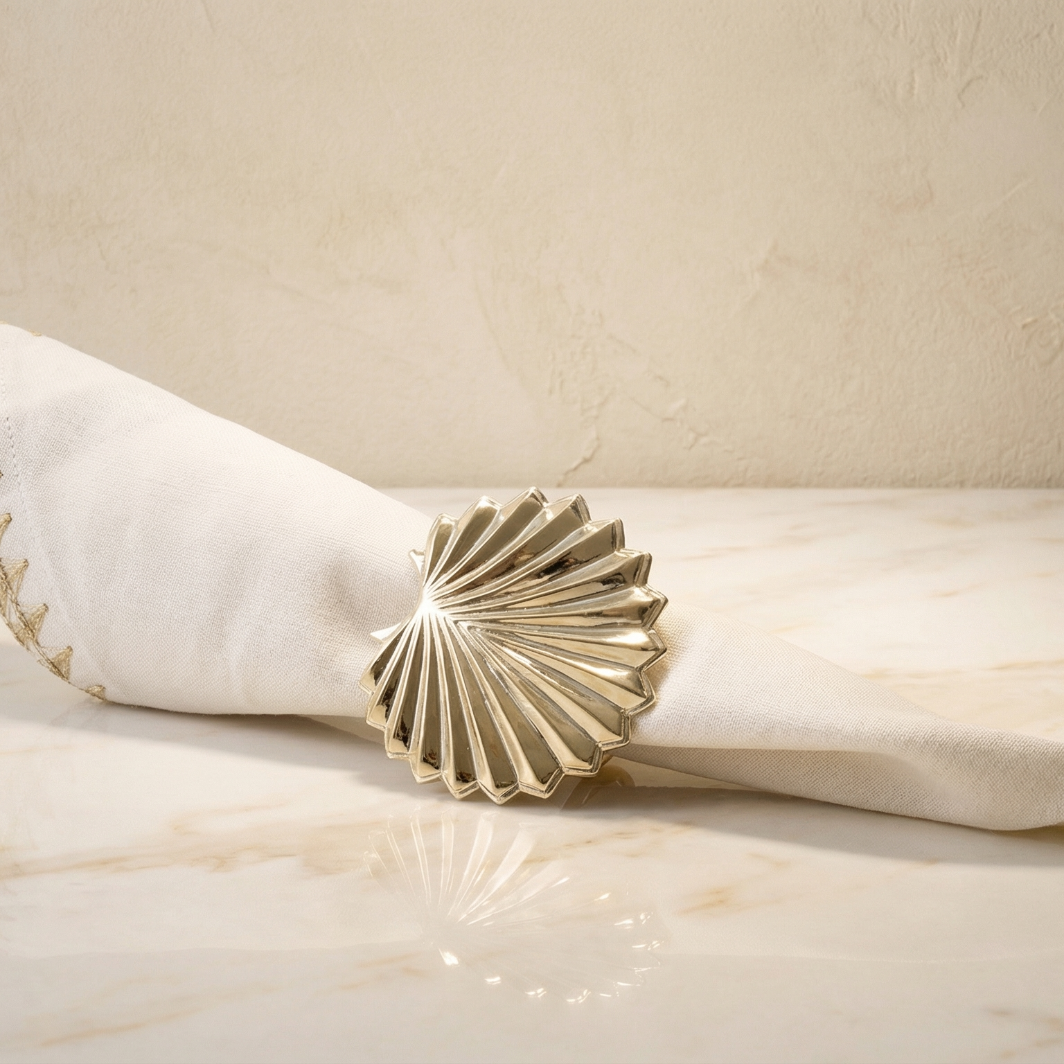 Fluted Modern Napkin Ring (Set of 6)