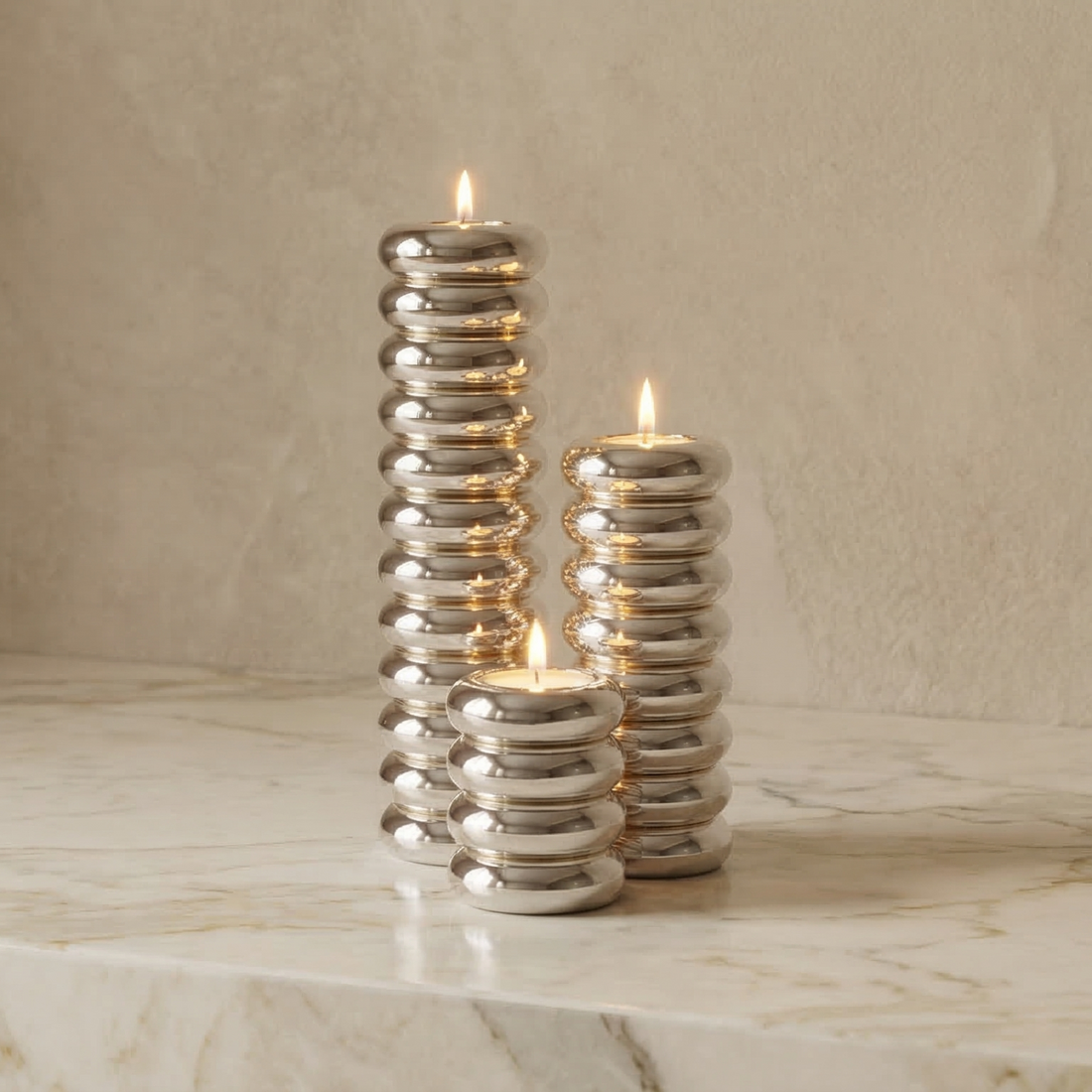 Tiered candle holders (set of 3)
