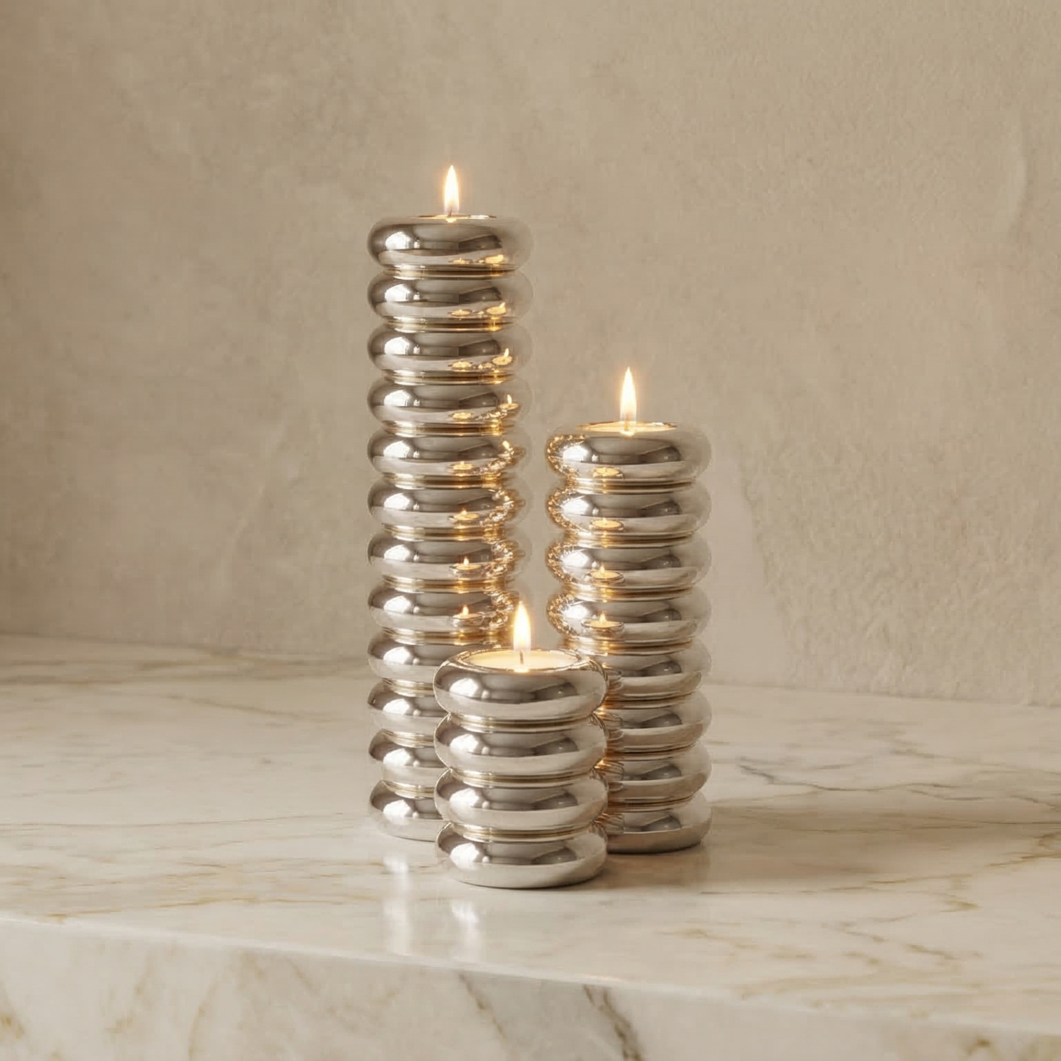 Tiered candle holders (set of 3)